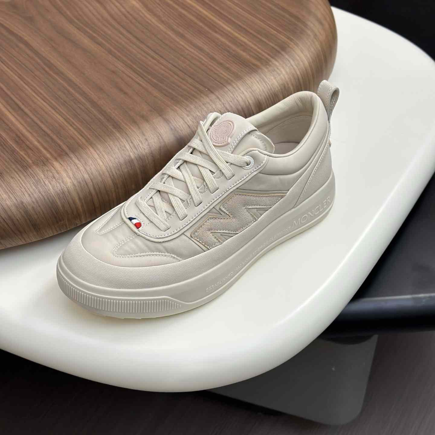 Moncler Men's White Altive Nubuck Suede Sneakers - DesignerGu