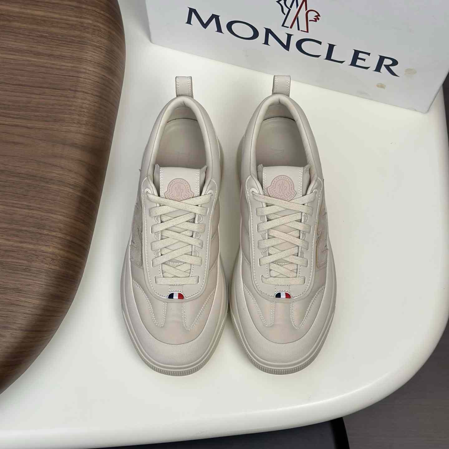 Moncler Men's White Altive Nubuck Suede Sneakers - DesignerGu