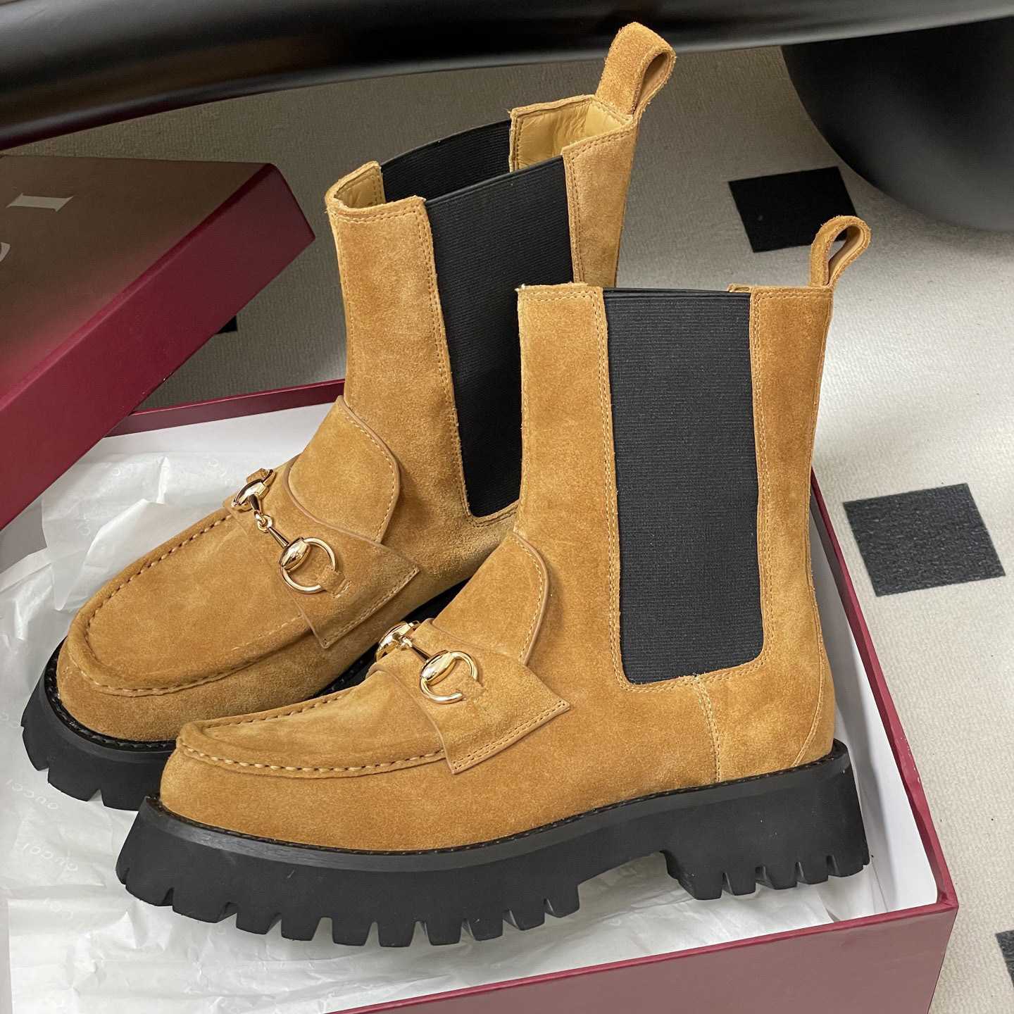 Gucci Women's Ankle Boot With Horsebit - DesignerGu