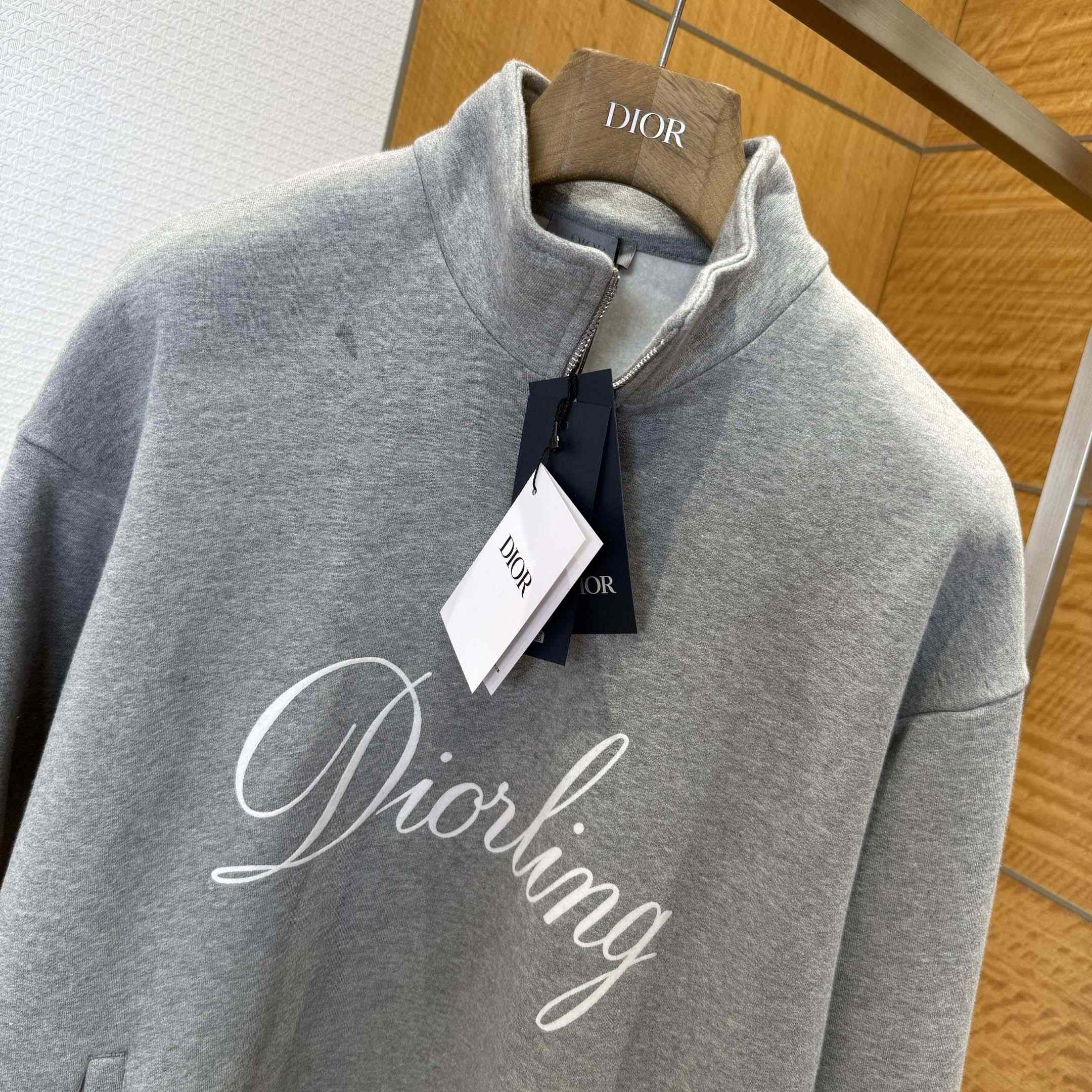 Dior Diorling Sweatshirt with Zipped Collar - DesignerGu
