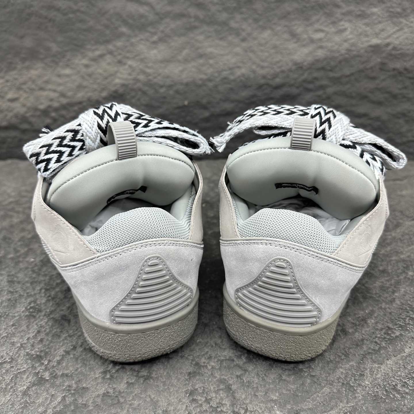 Lanvin Leather Curb Sneakers - DesignerGu