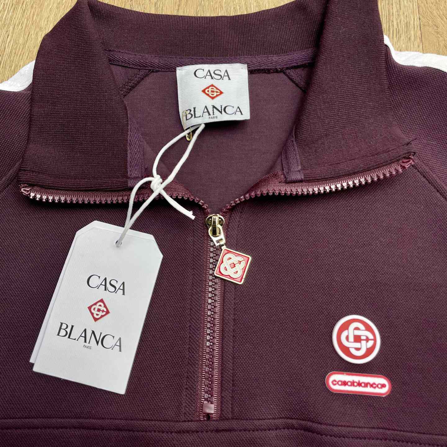 Casablanca Quarter Zip Laurel Sweatshirt   c1104 - DesignerGu