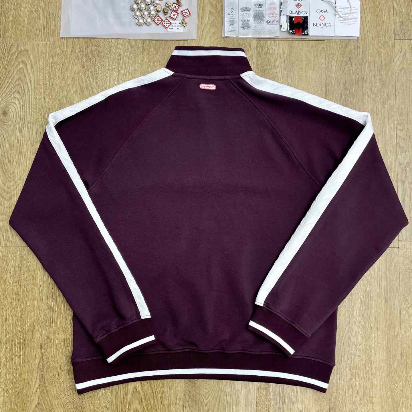 Casablanca Quarter Zip Laurel Sweatshirt   c1104 - DesignerGu