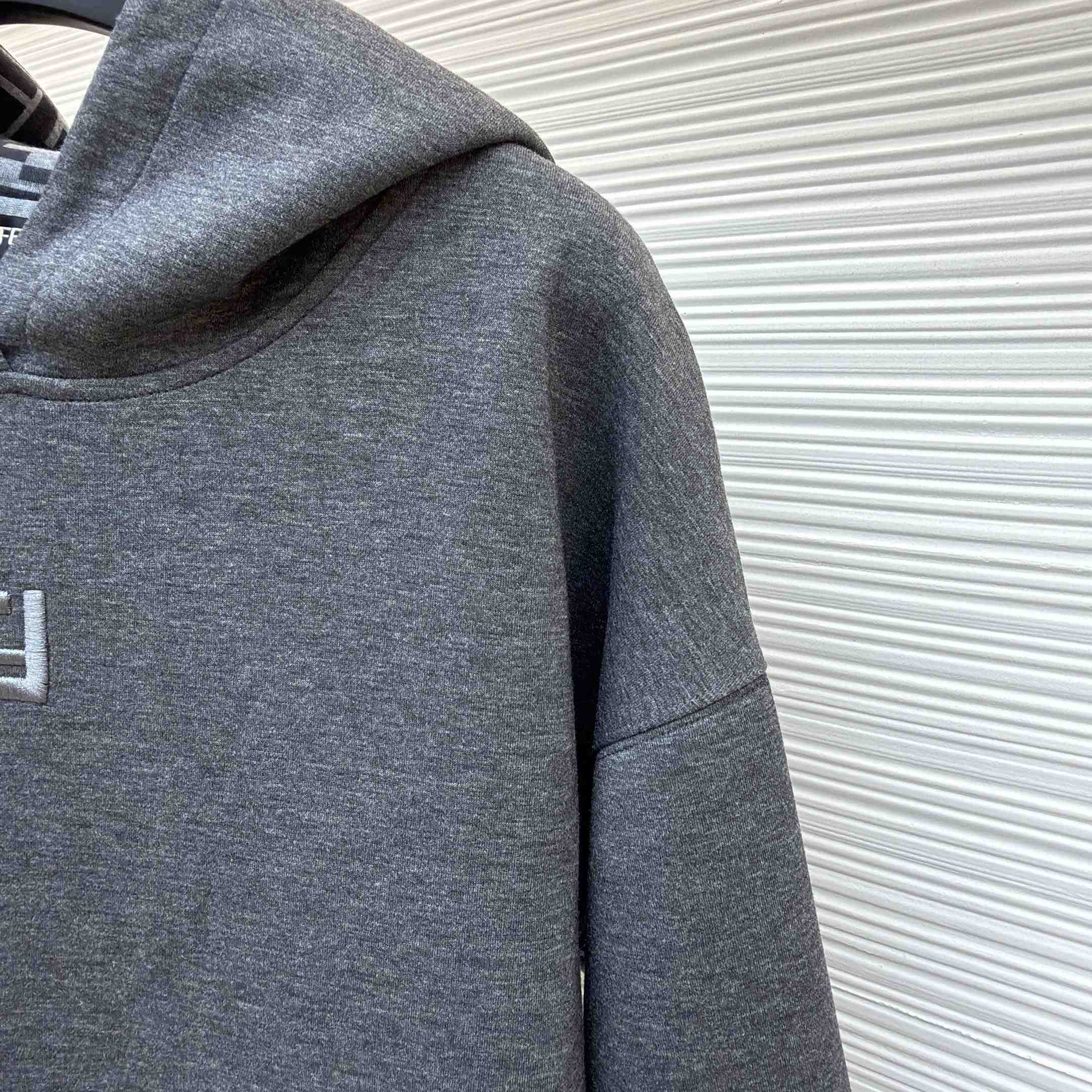 Fendi Dark Gray Cotton Sweatshirt - DesignerGu