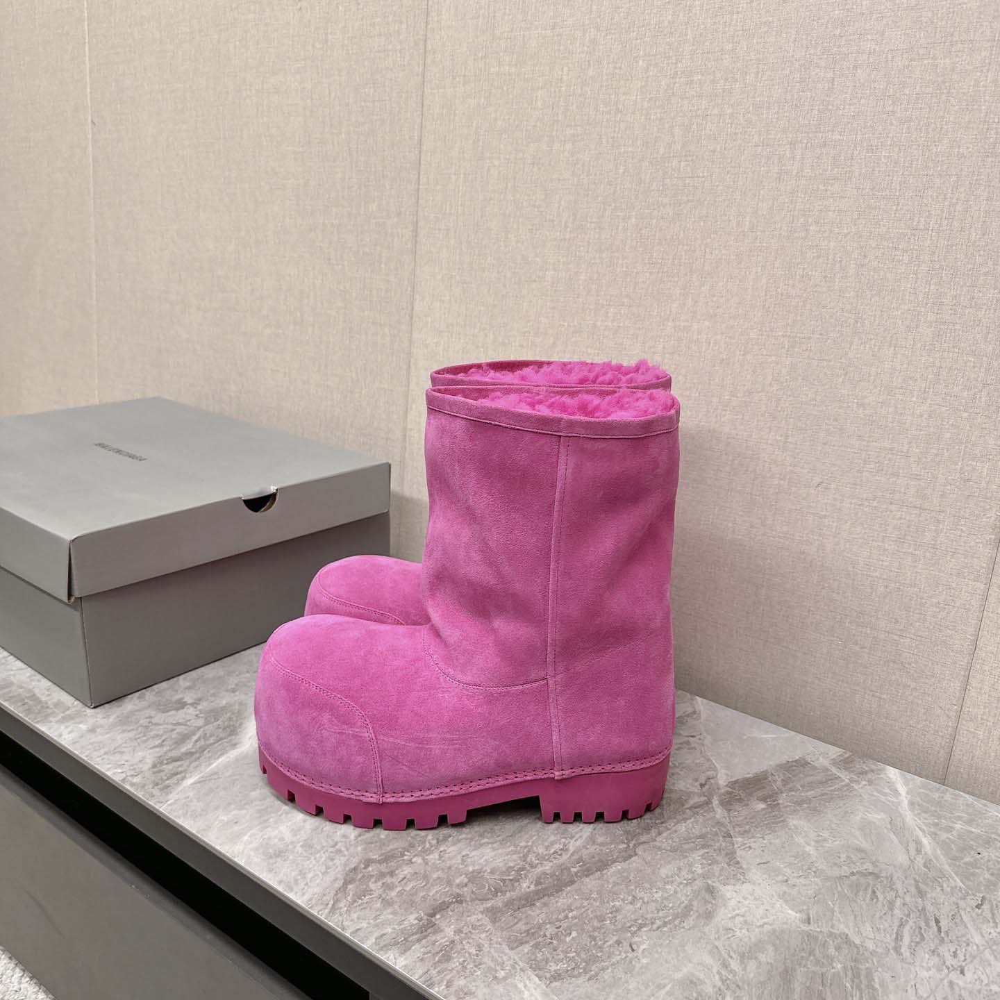 Balenciaga Alaska Fur High Boots - DesignerGu