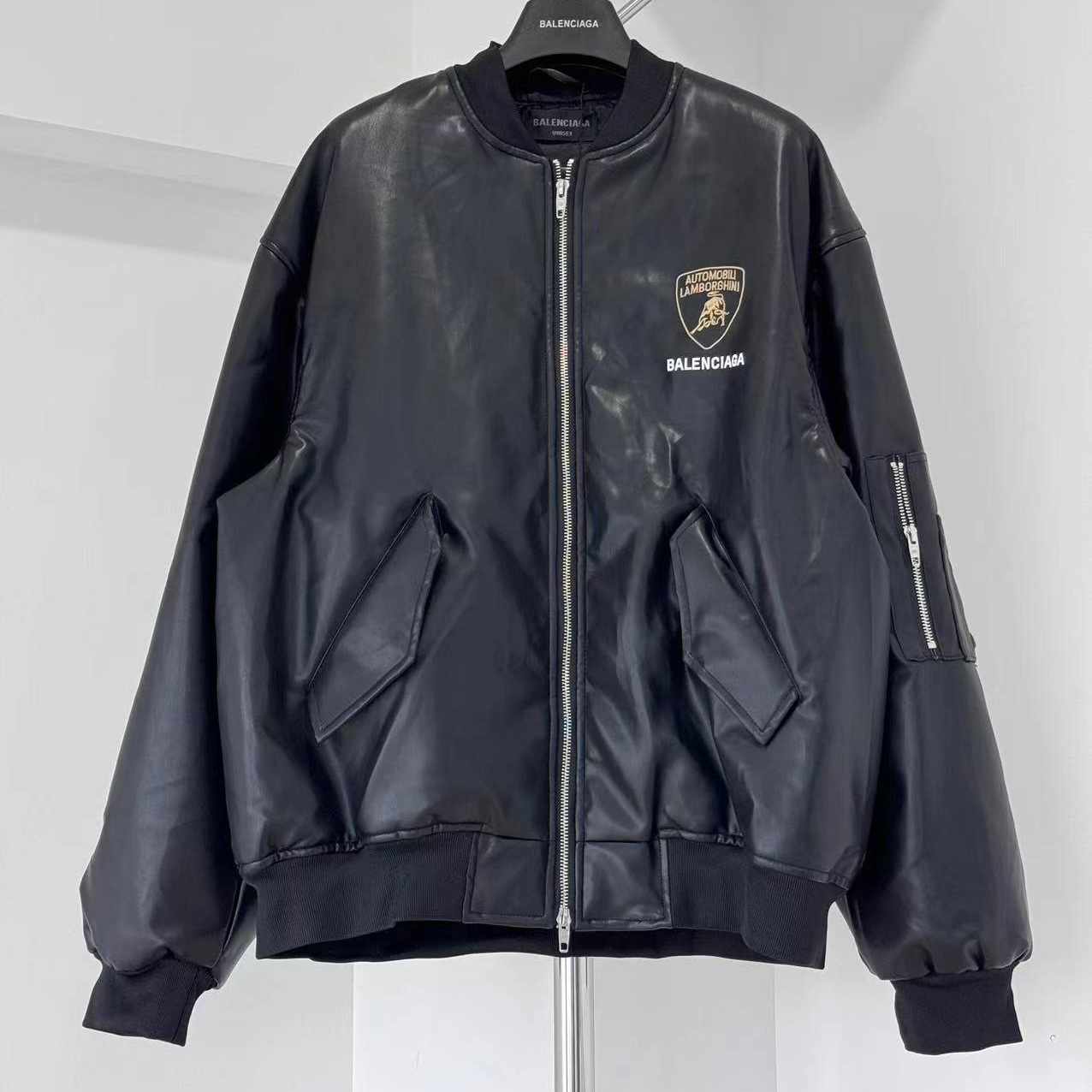Balenciaga Automobil Lamborghini Oversized Bomber Jacket - DesignerGu