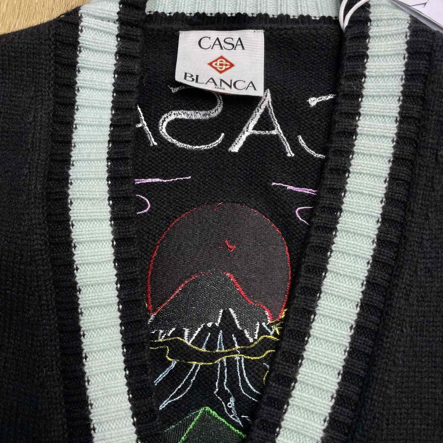 Casablanca Embroidered Panel Cardigan   Z6035 - DesignerGu