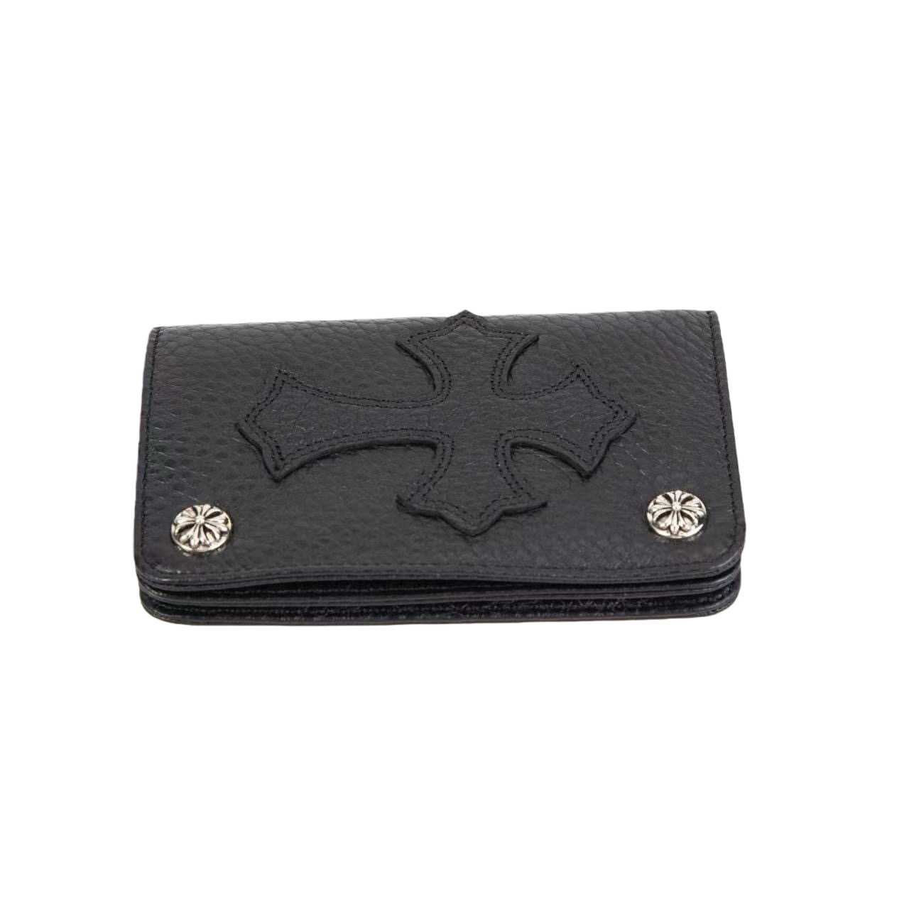 Chrome Heart Leather Cross Wallet - DesignerGu