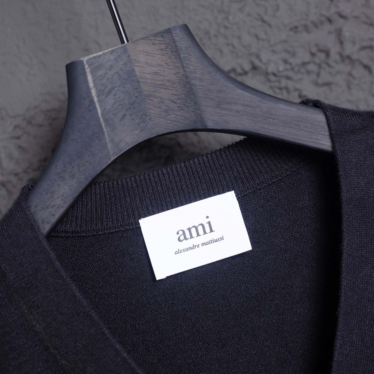 AMI Paris Ami De Coeur Wool Cardigan - DesignerGu