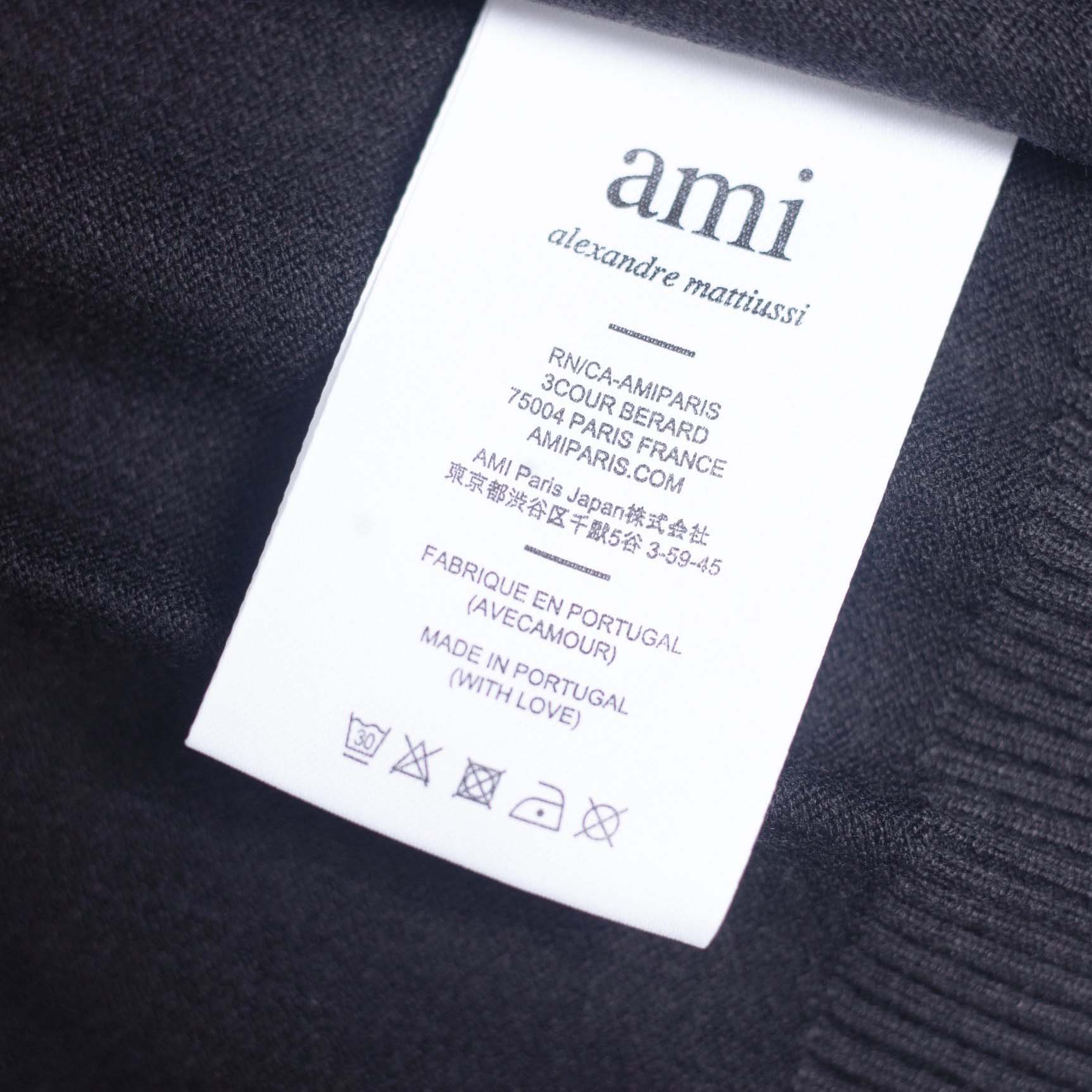 AMI Paris Ami De Coeur Wool Cardigan - DesignerGu