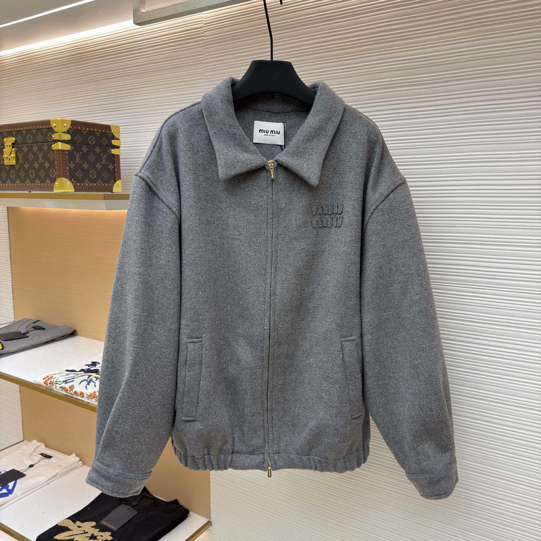 Miu Miu Double Cashmere Blouson Jacket - DesignerGu