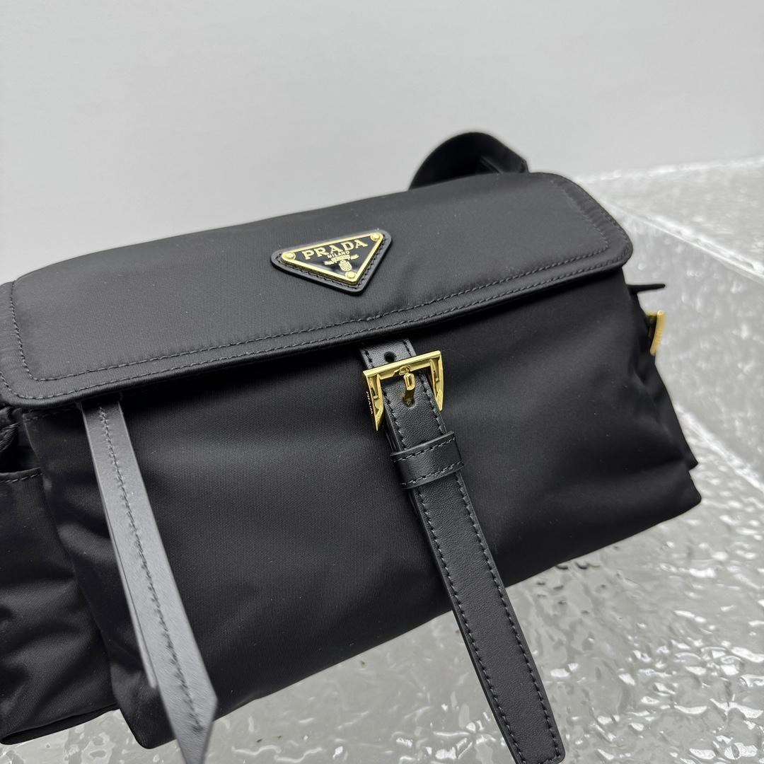 Prada Explore Medium Re-Nylon Shoulder Bag With Flap - DesignerGu