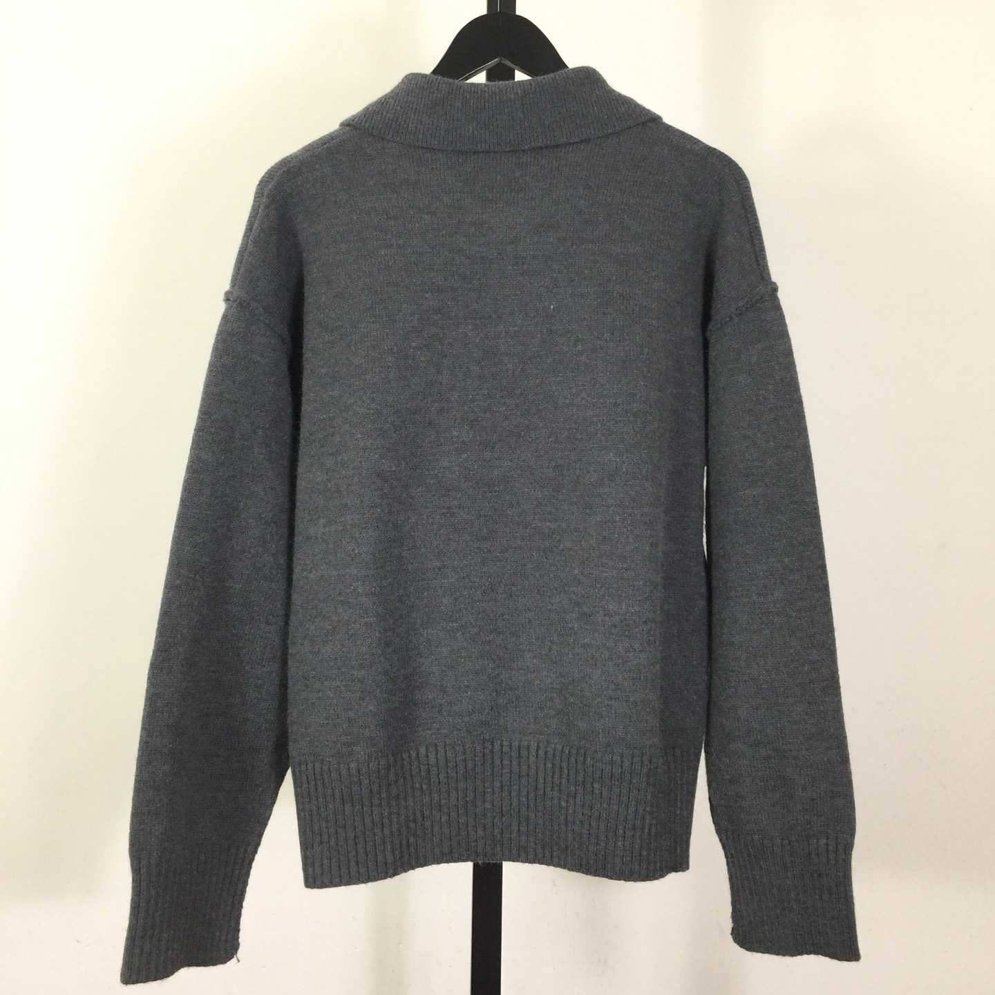 AMI Paris Ami De Coeur Wool Polo Shirt - DesignerGu