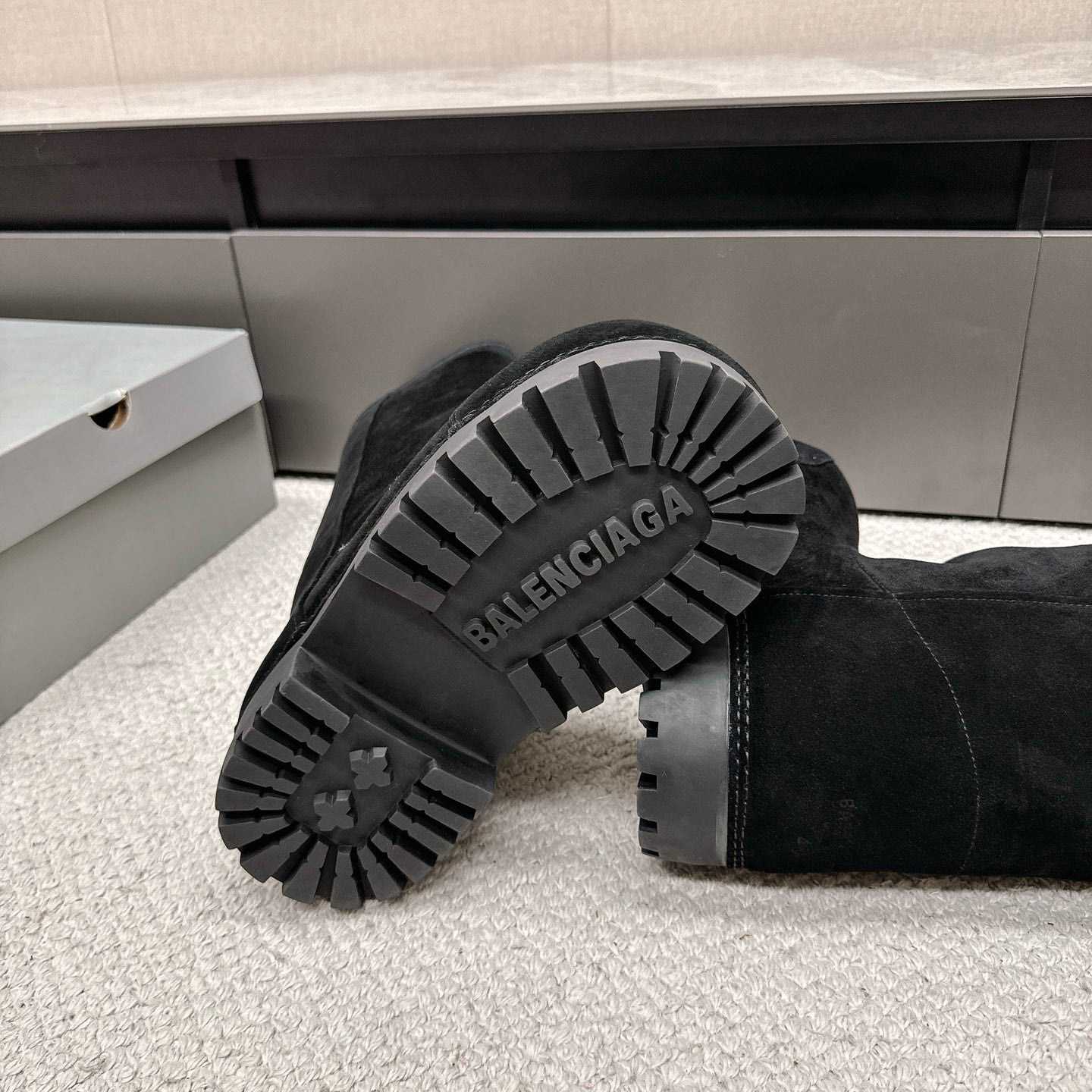 Balenciaga Alaska Fur High Boots - DesignerGu