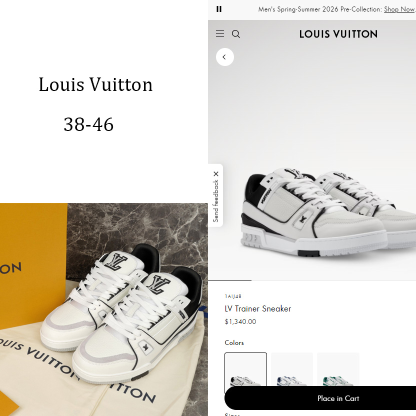 Louis Vuitton LV Trainer Sneaker   1AIJ48 - DesignerGu