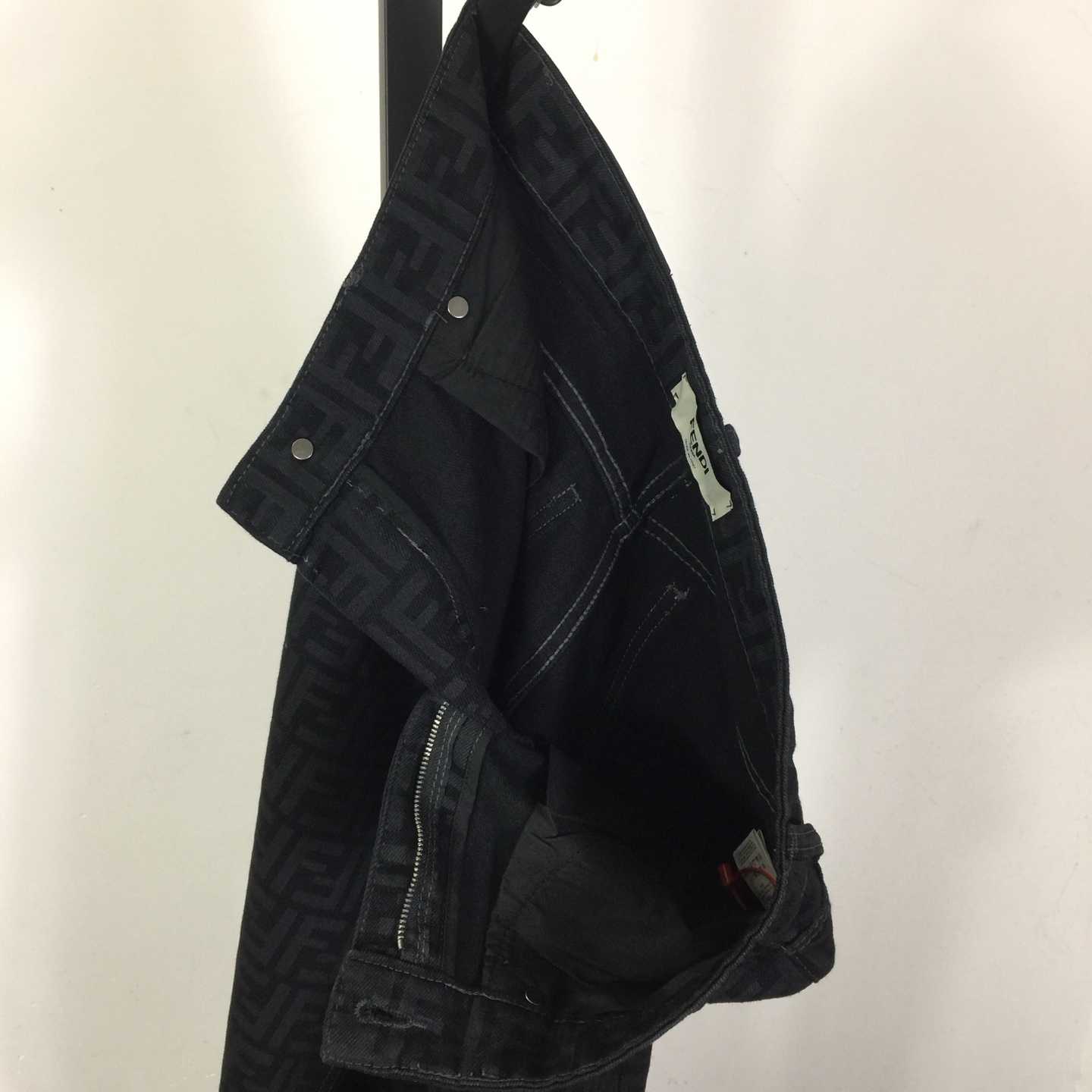 Fendi Black FF Denim Pants - DesignerGu