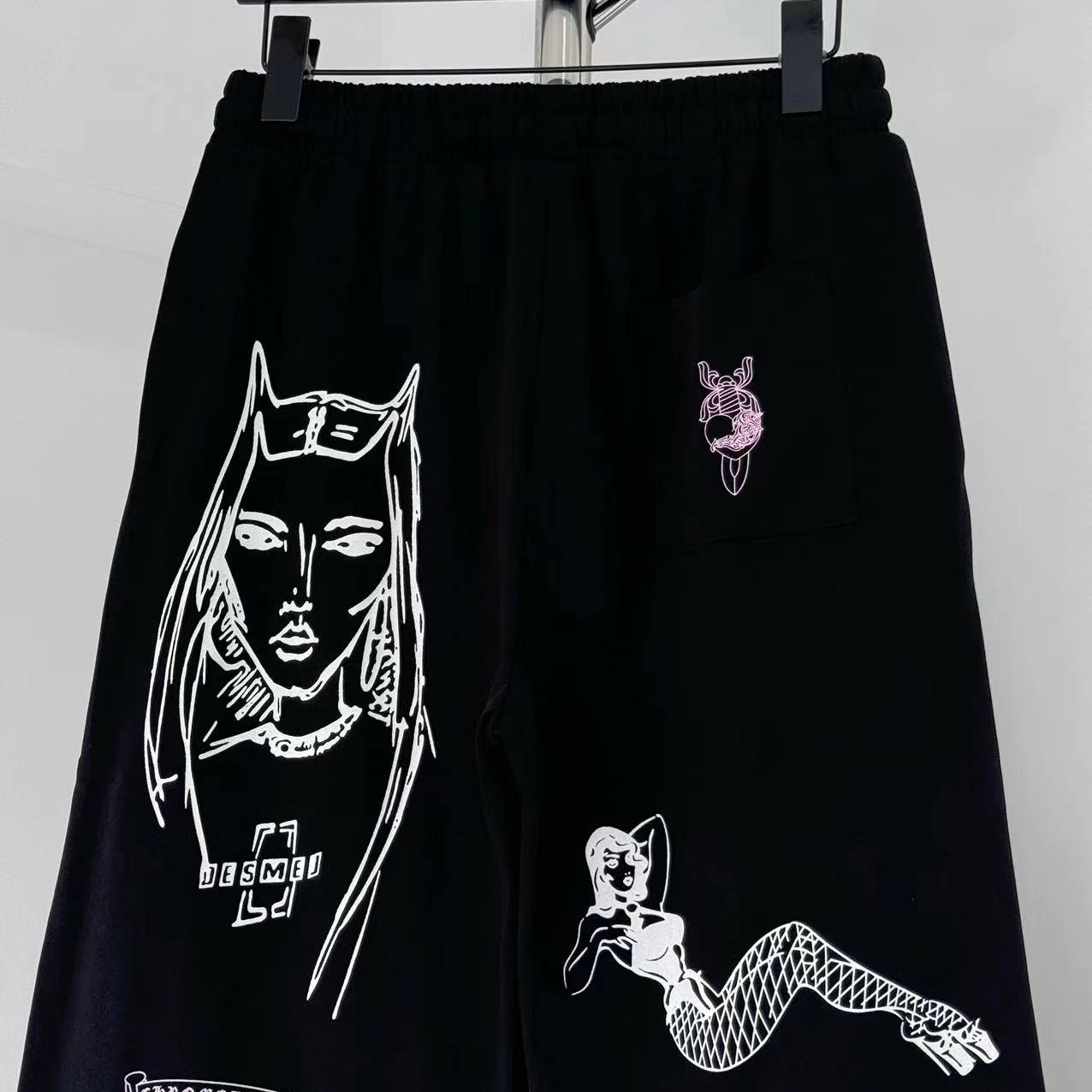 Chrome Hearts - x Deadly Doll Black Comic Print Pants - DesignerGu