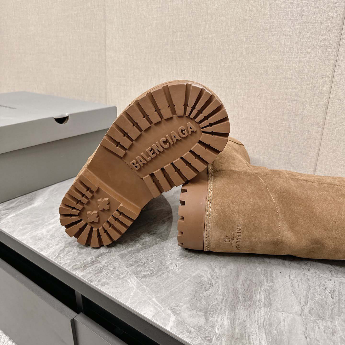 Balenciaga Alaska Fur High Boots - DesignerGu