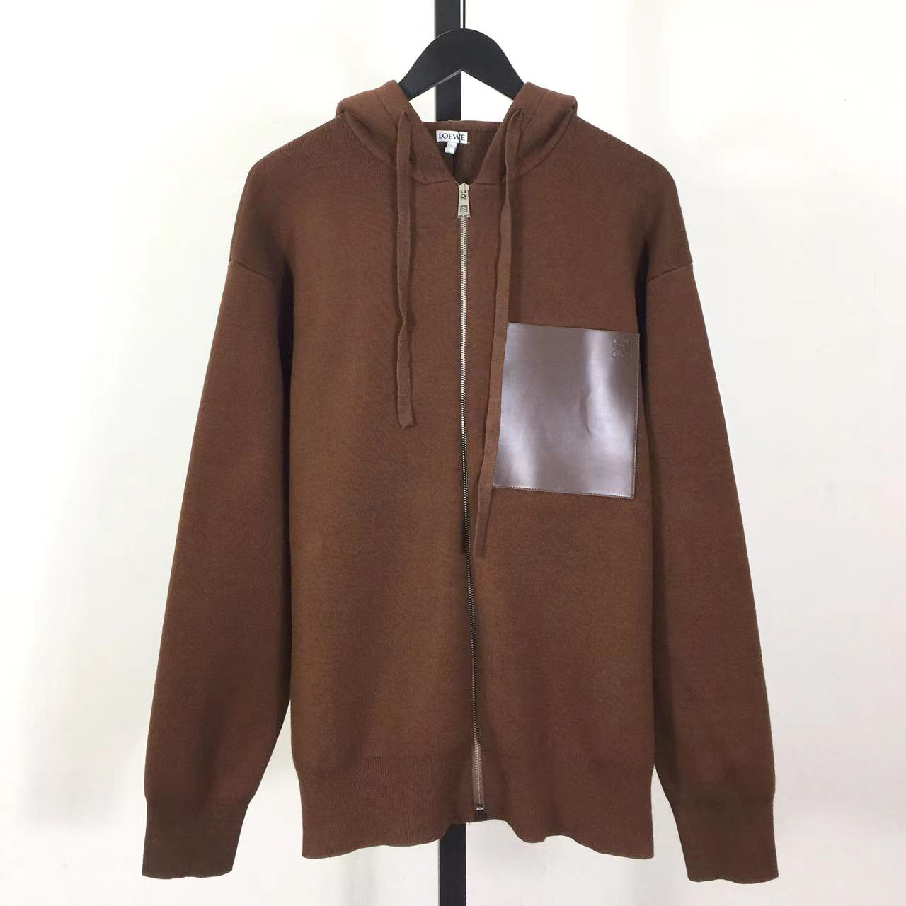 Loewe Zip-up Hoodie In Wool - DesignerGu