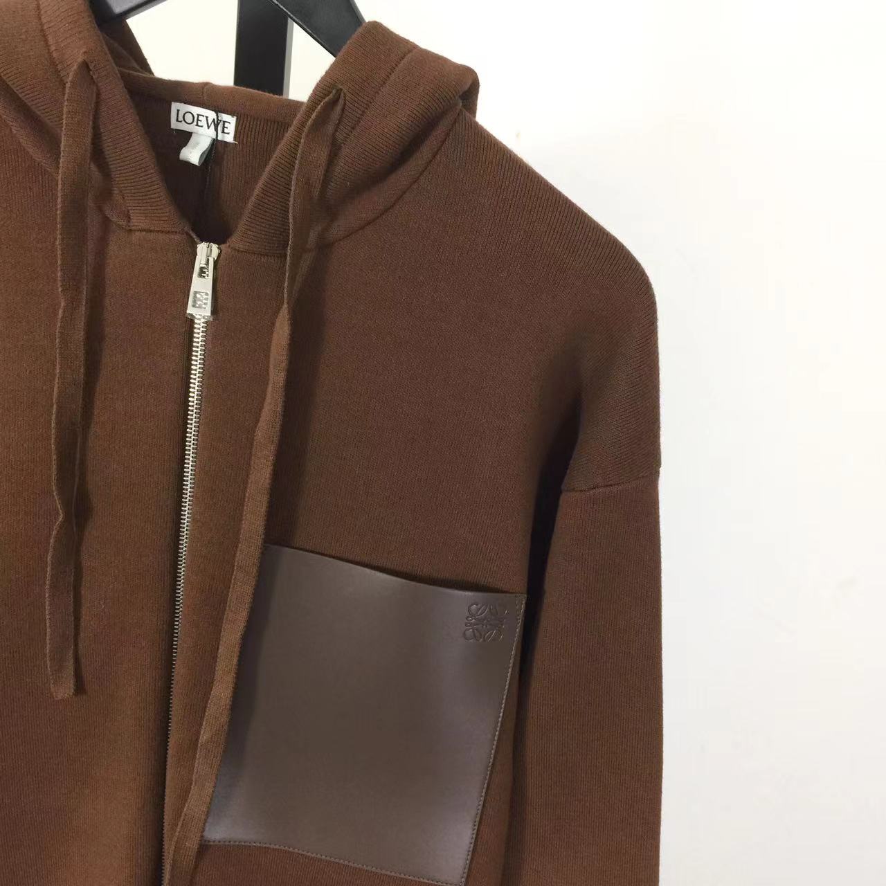 Loewe Zip-up Hoodie In Wool - DesignerGu