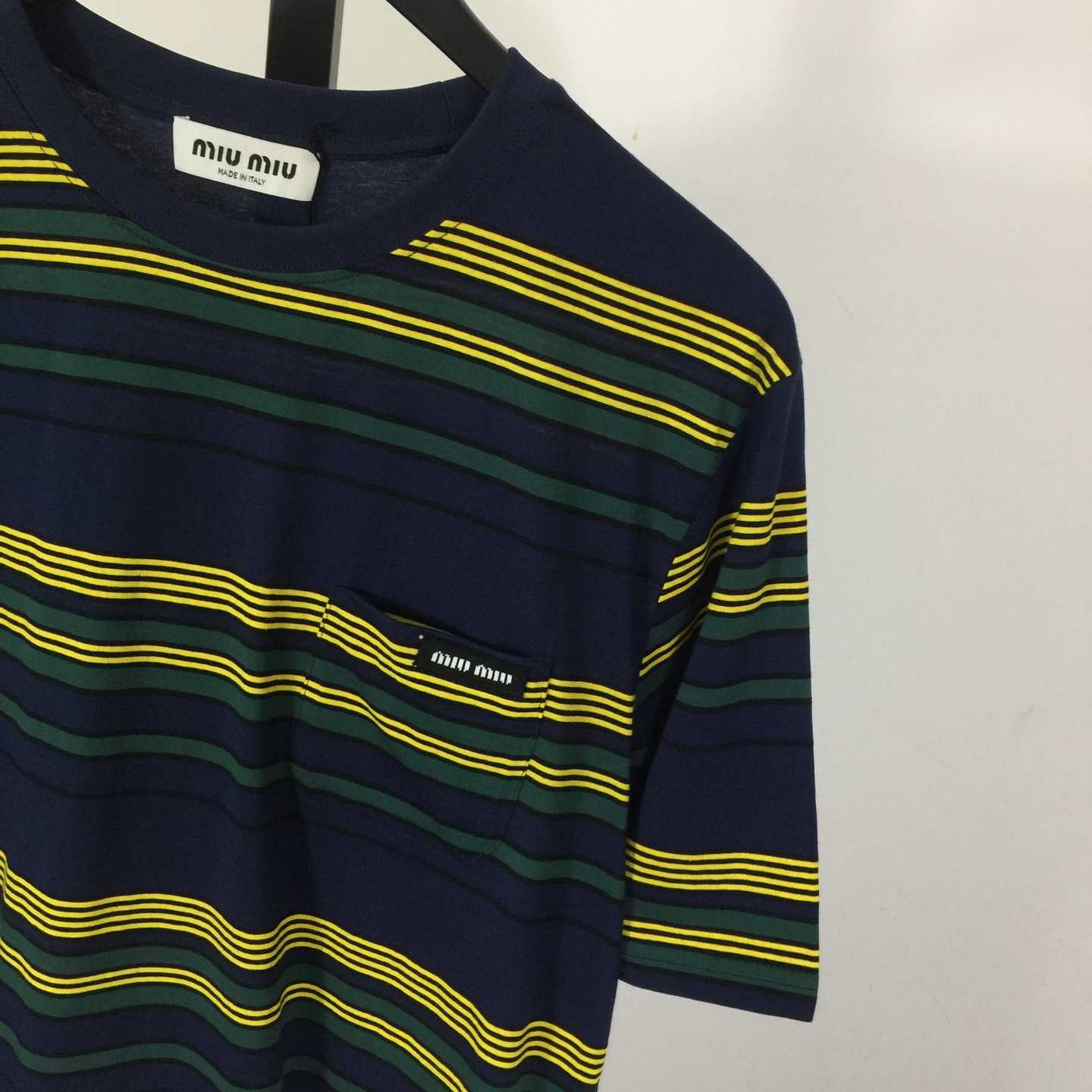 Miu Miu Striped Pocket Top - DesignerGu