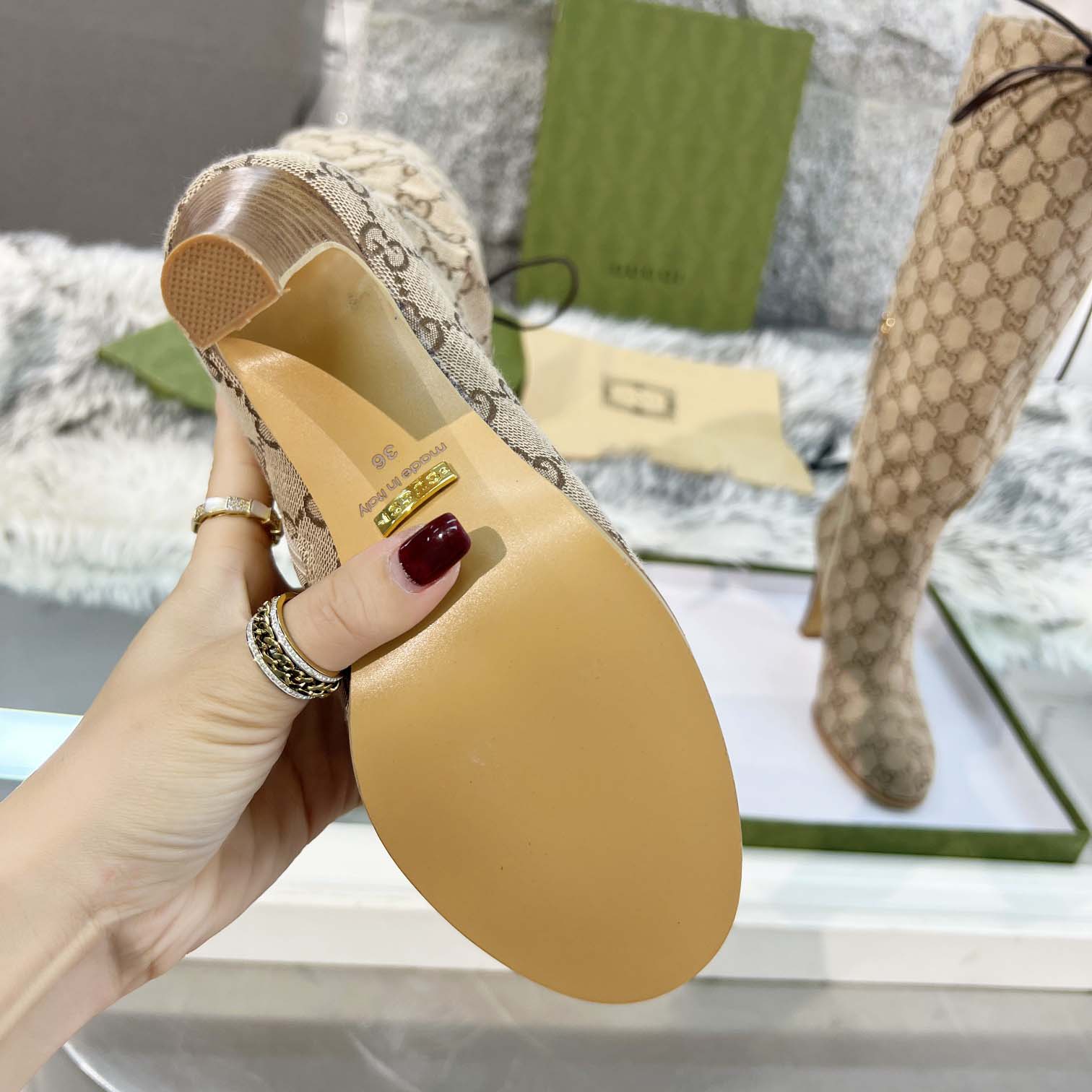 Gucci Knee High Boots - DesignerGu