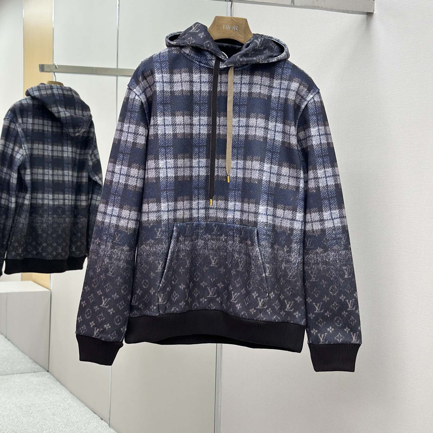 Louis Vuitton Monogram Faded Plaid Hoodie  - DesignerGu