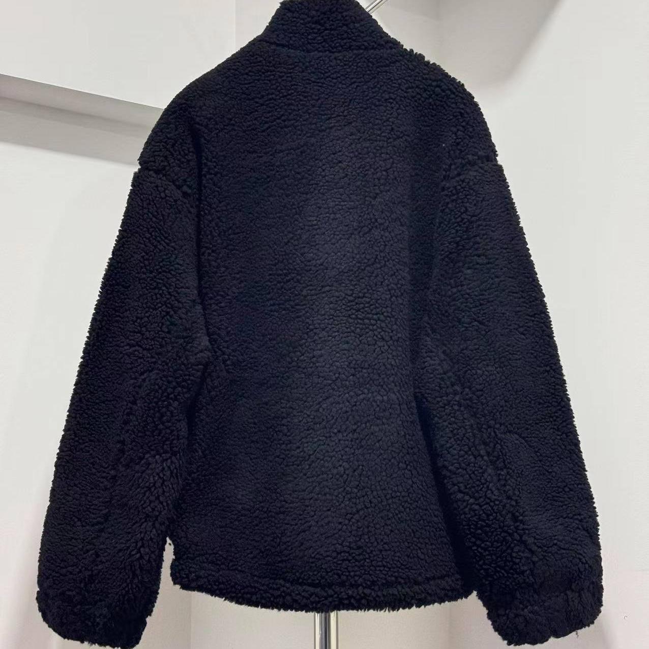 Balenciaga Embroidered-Logo Teddy Jacket - DesignerGu
