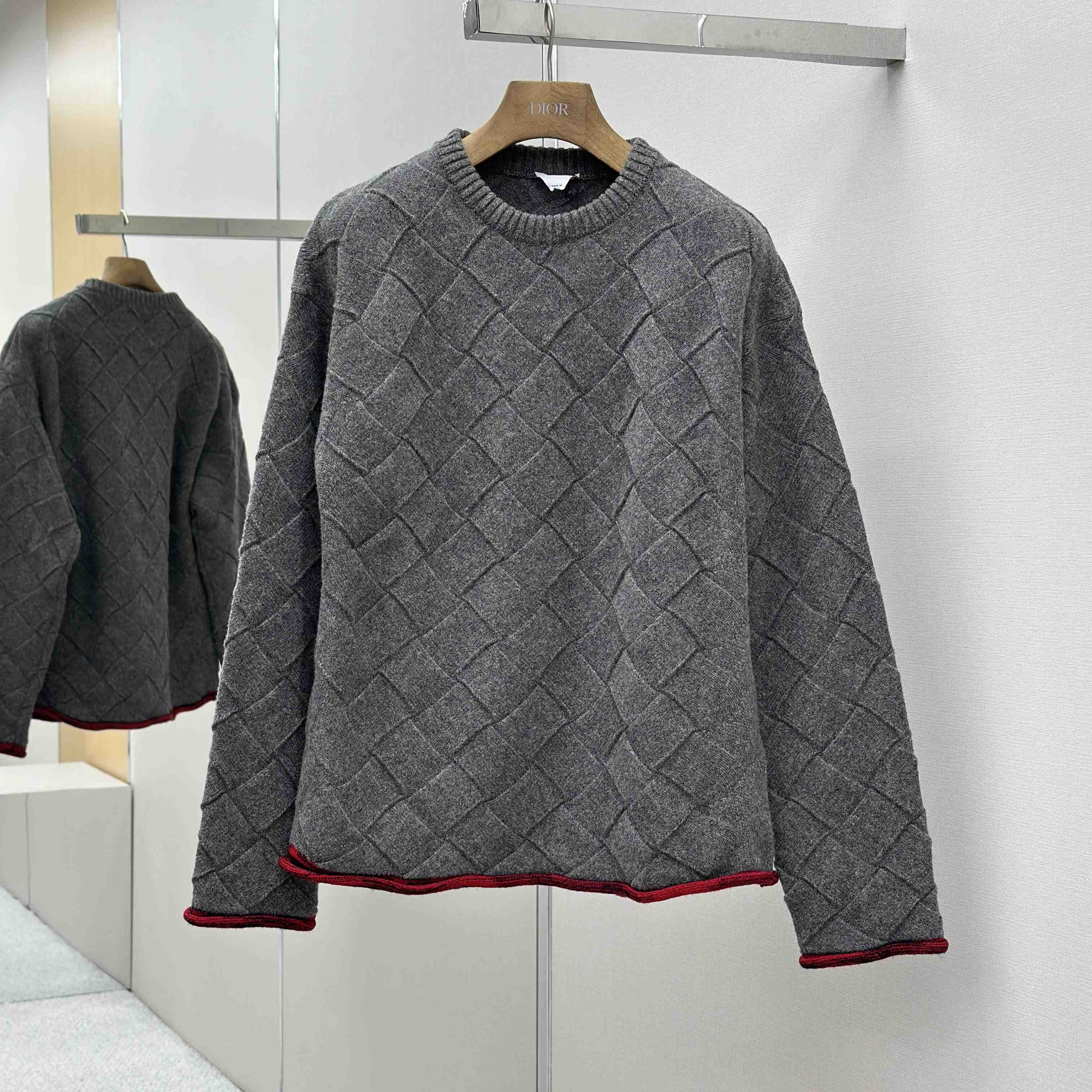 Bottega Veneta Wool Intrecciato 3D Knit Sweater - DesignerGu