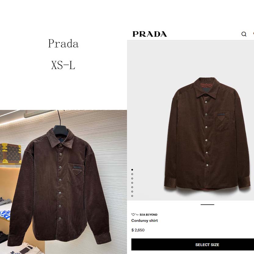Prada Corduroy Shirt - DesignerGu