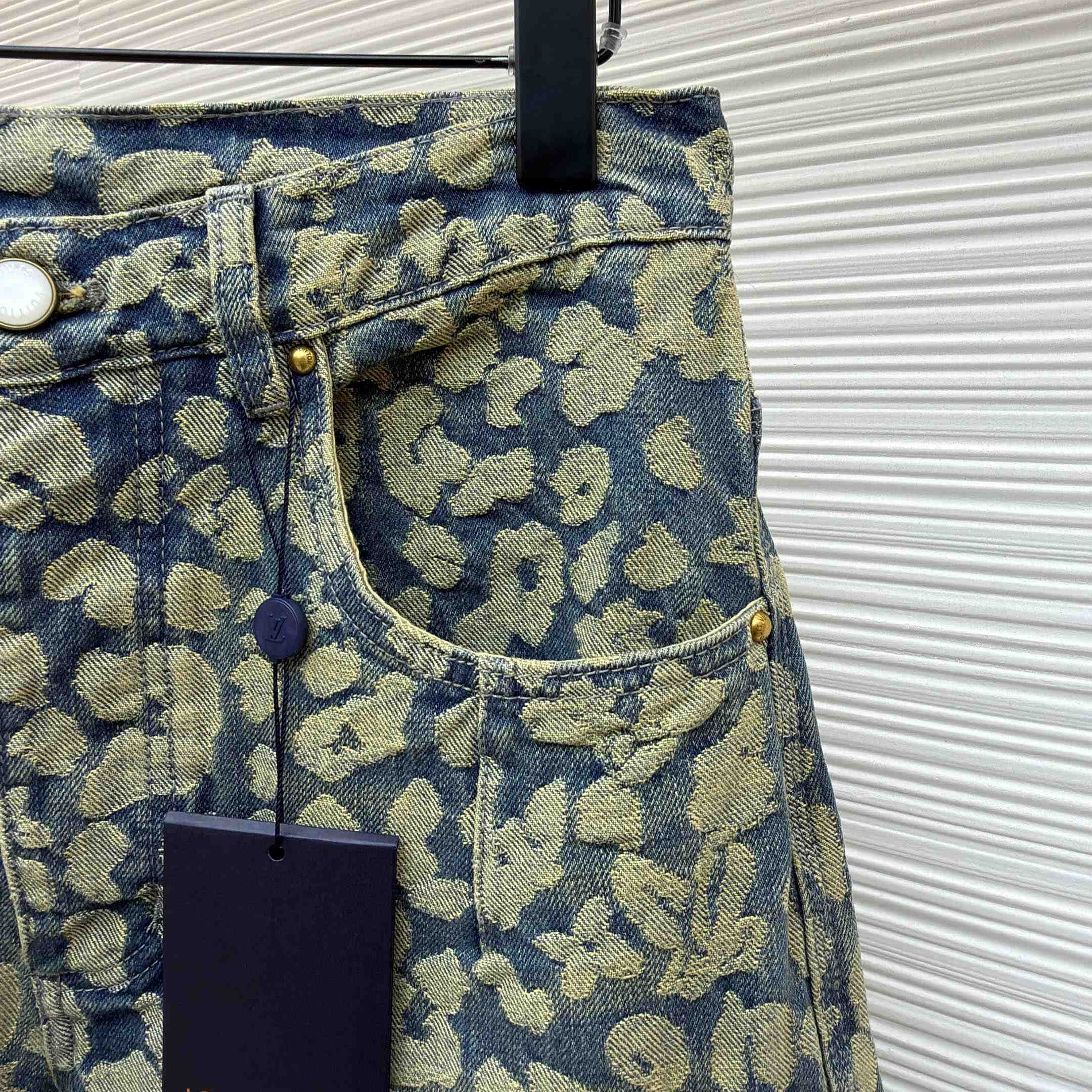 Louis Vuitton Jacquard Workwear Denim Pants - DesignerGu