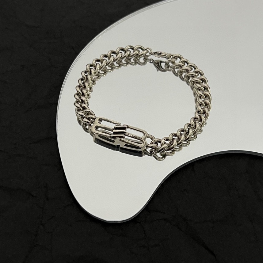 Balenciaga BB Icon Gourmette Bracelet  - DesignerGu