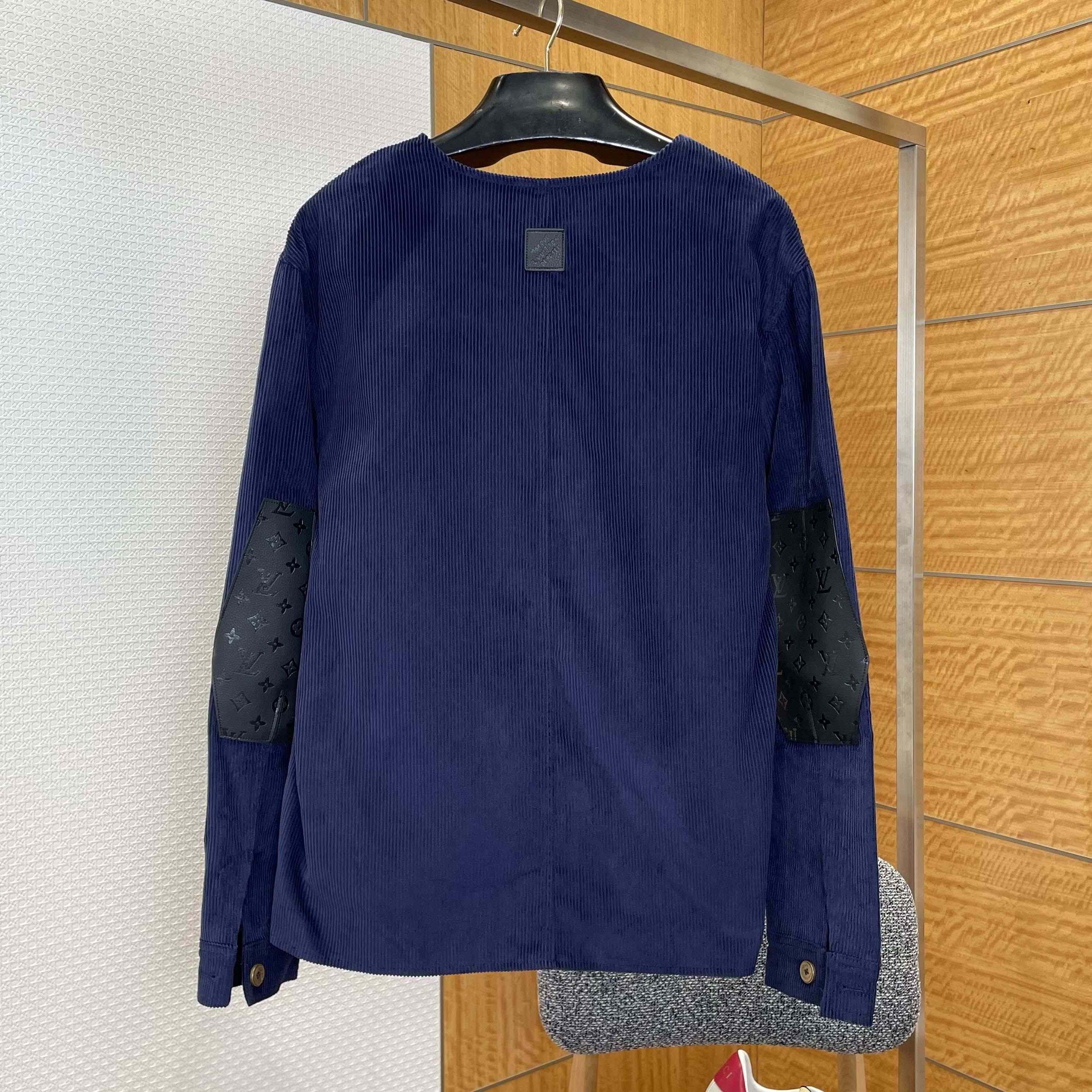 Louis Vuitton Corduroy Collarless Jacket - DesignerGu
