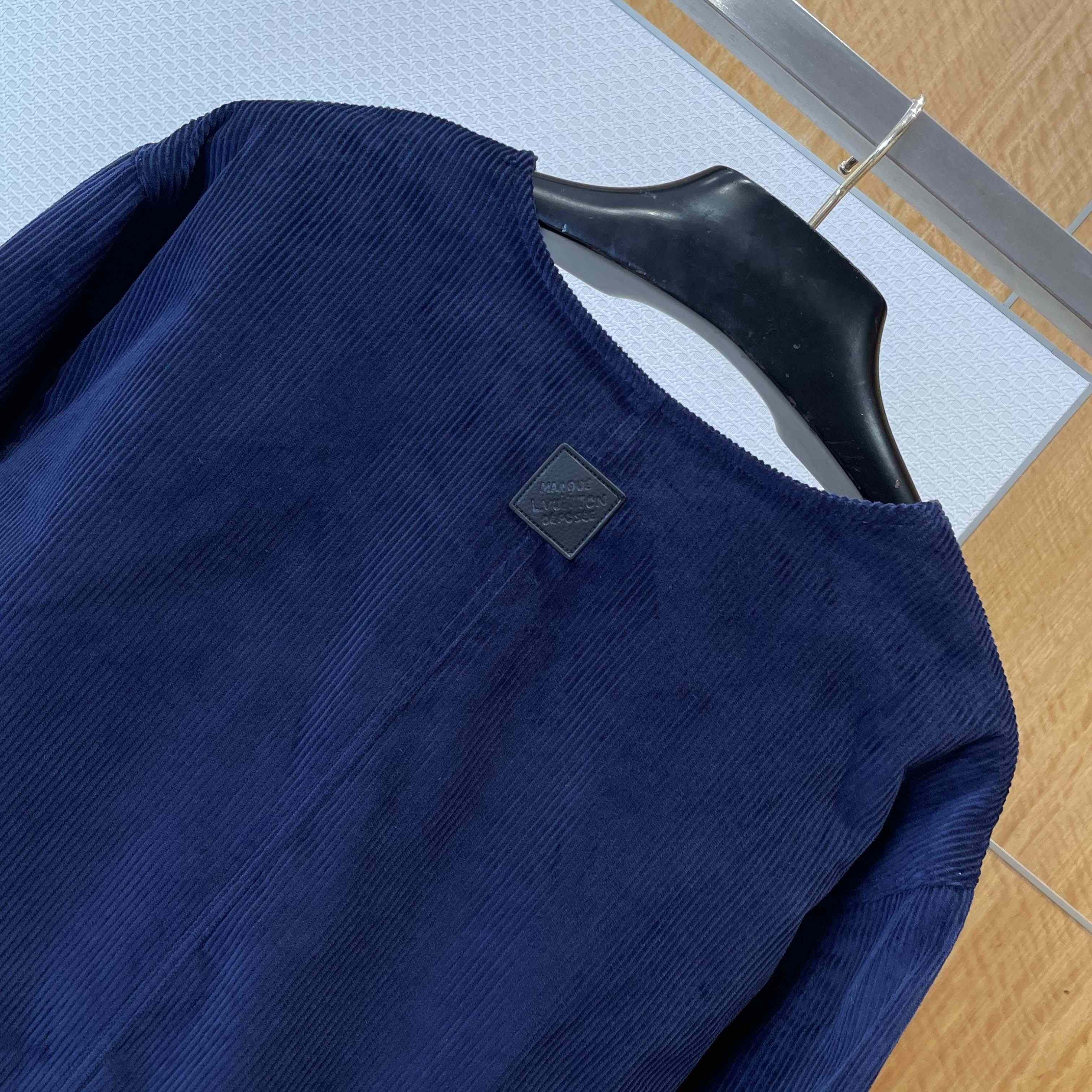 Louis Vuitton Corduroy Collarless Jacket - DesignerGu