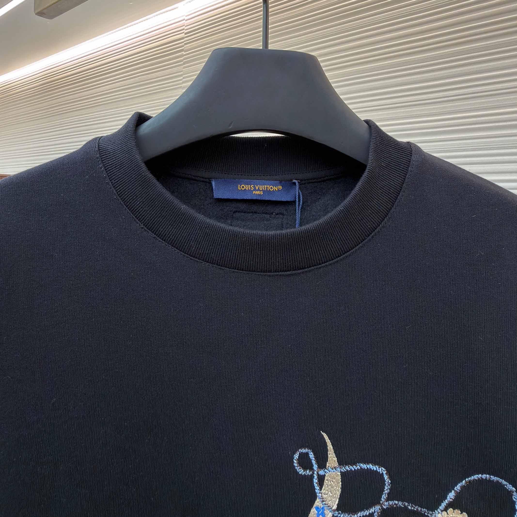 Louis Vuitton Embroidered Long-Sleeved Sweatshirt  - DesignerGu