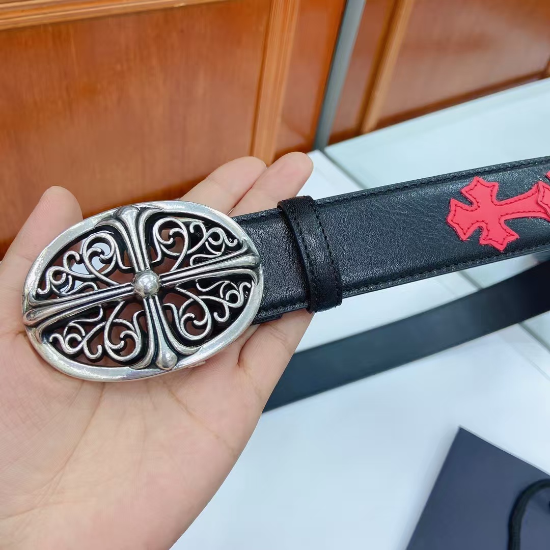 Chrome Hearts Leather Belt   - DesignerGu