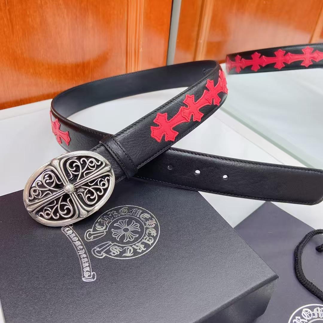 Chrome Hearts Leather Belt   - DesignerGu