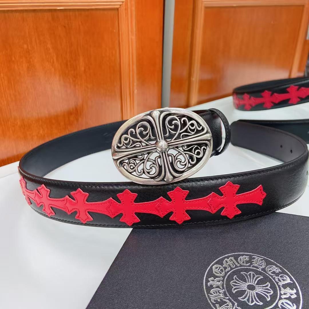 Chrome Hearts Leather Belt   - DesignerGu
