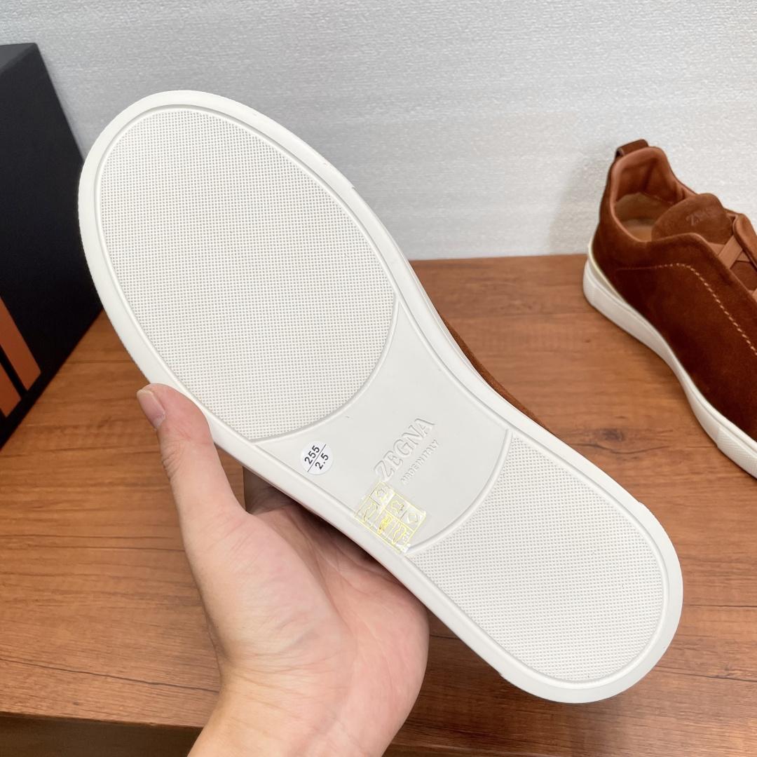 Zegna Suede Triple Stitch™ Sneakers - DesignerGu