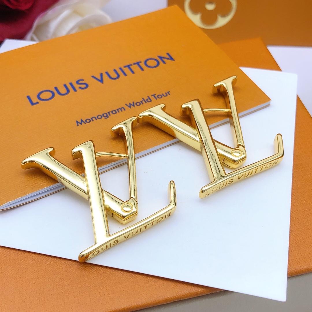 Louis Vuitton Macro LV Earrings - DesignerGu