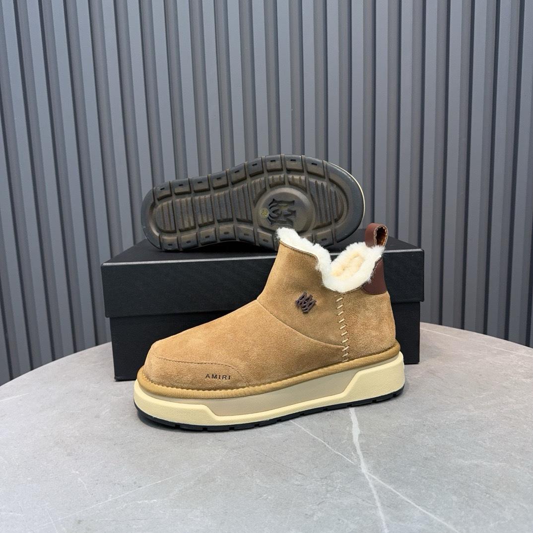 Amiri Malibu Shearling Lined Suede Boots - DesignerGu