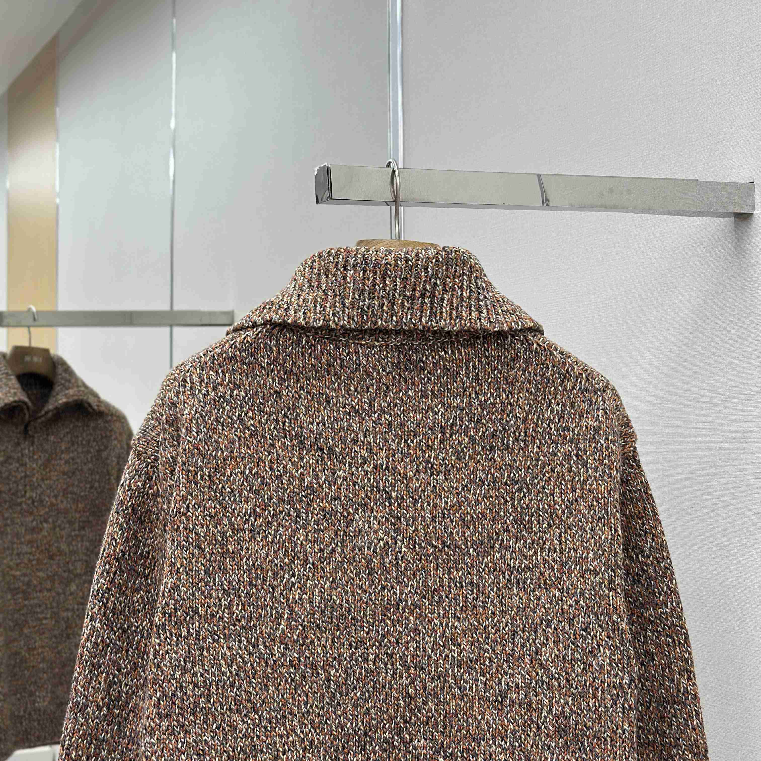 Loro Piana Cashmere Half-Zip Rollneck Sweater - DesignerGu