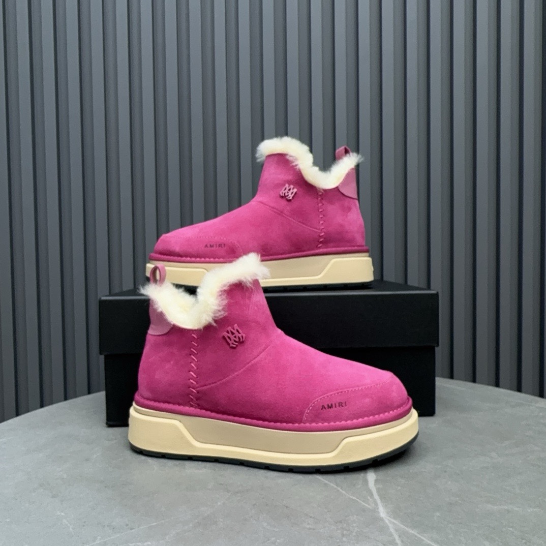 Amiri Malibu Shearling Lined Suede Boots - DesignerGu