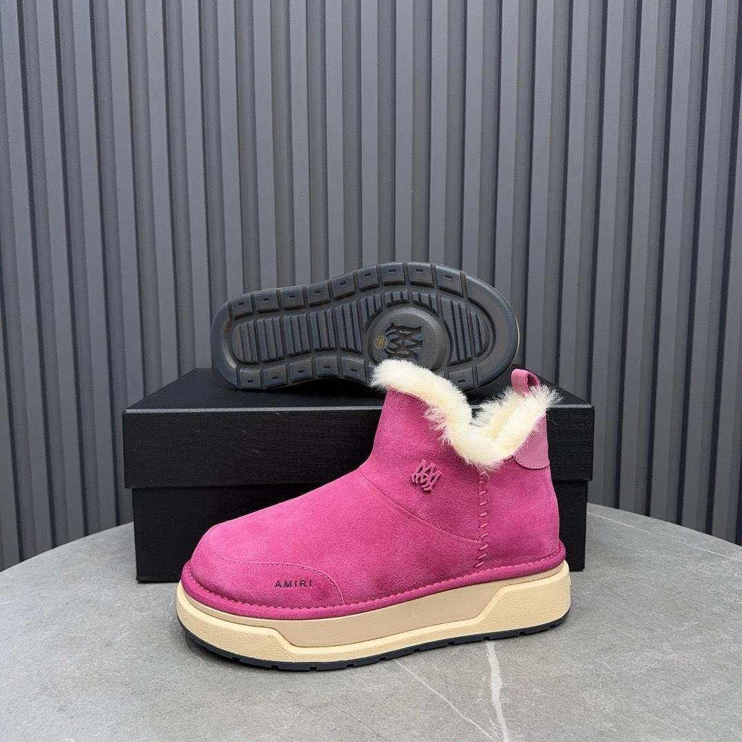 Amiri Malibu Shearling Lined Suede Boots - DesignerGu