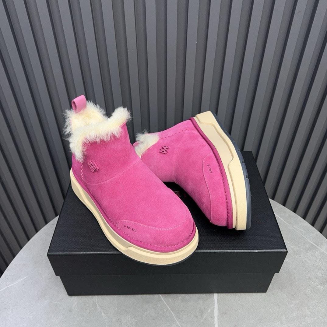 Amiri Malibu Shearling Lined Suede Boots - DesignerGu