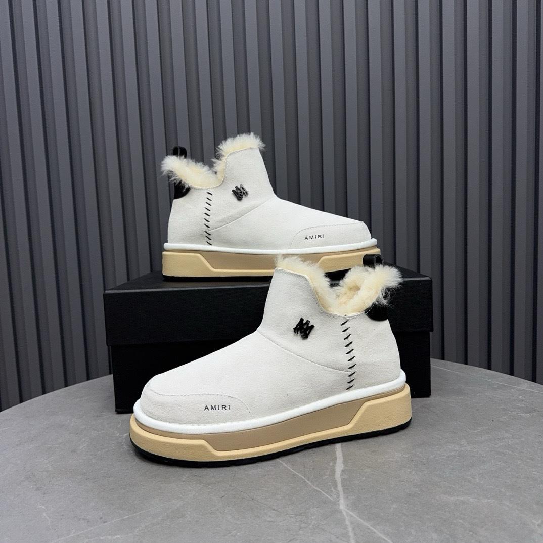 Amiri Malibu Shearling Lined Suede Boots - DesignerGu