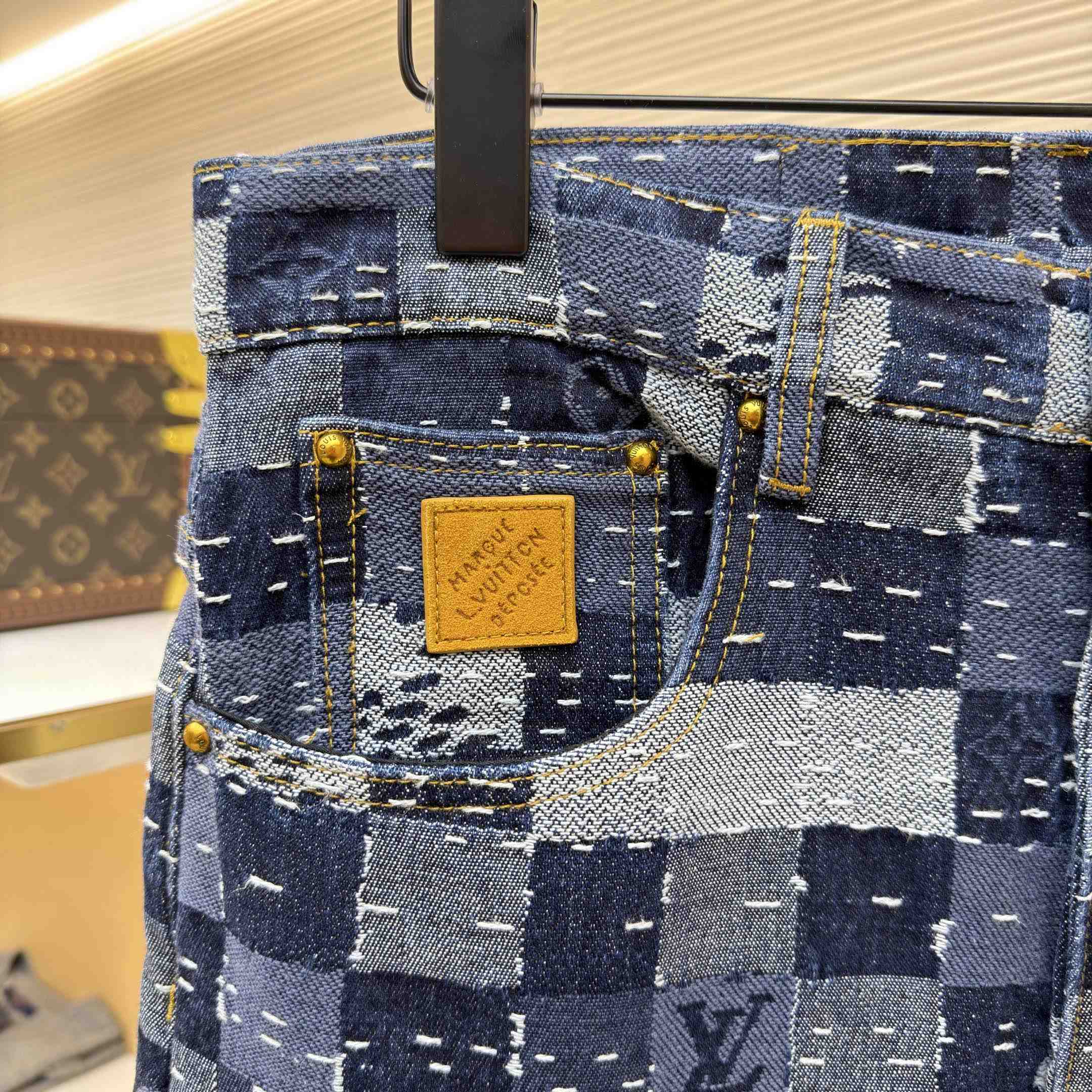 Louis Vuitton Damier Denim Skate Pants - DesignerGu