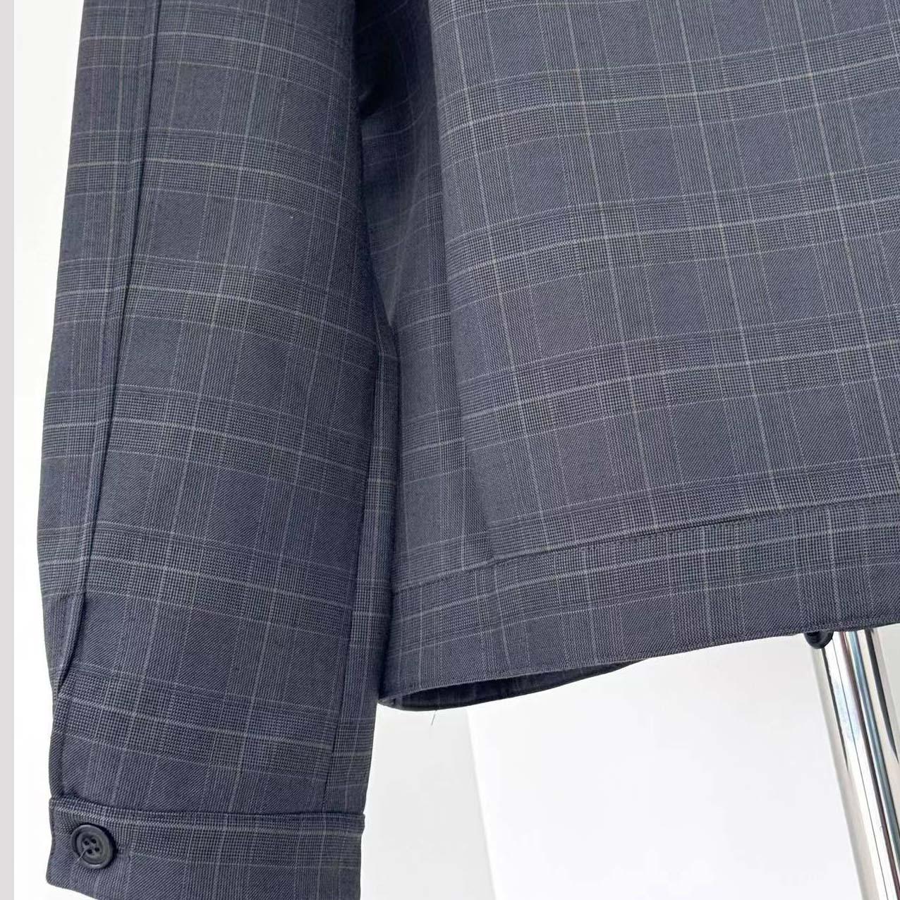 Miu Miu Prince Of Wales Check And bonded Jersey Blouson Jacket - DesignerGu