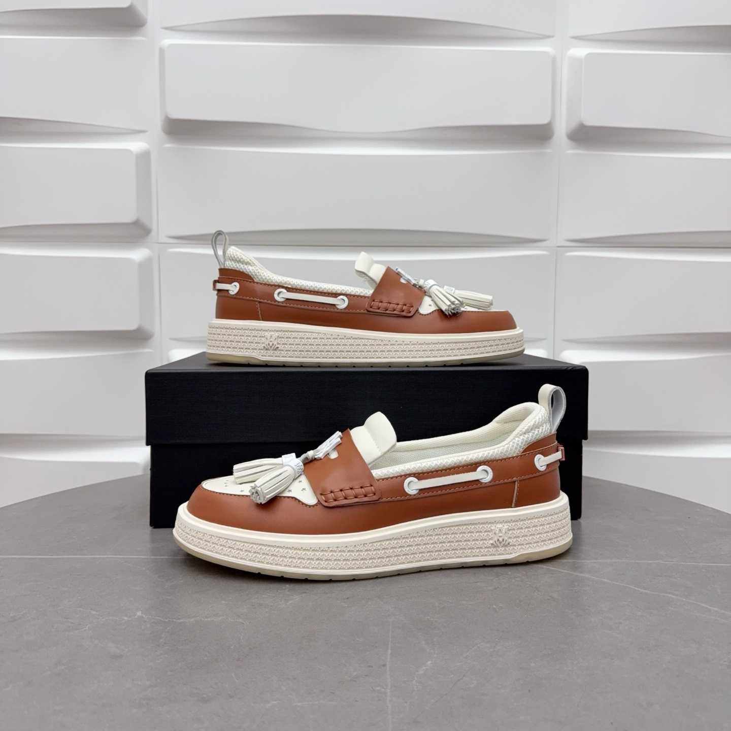 Amiri Men's Brown Loafers Leather - DesignerGu