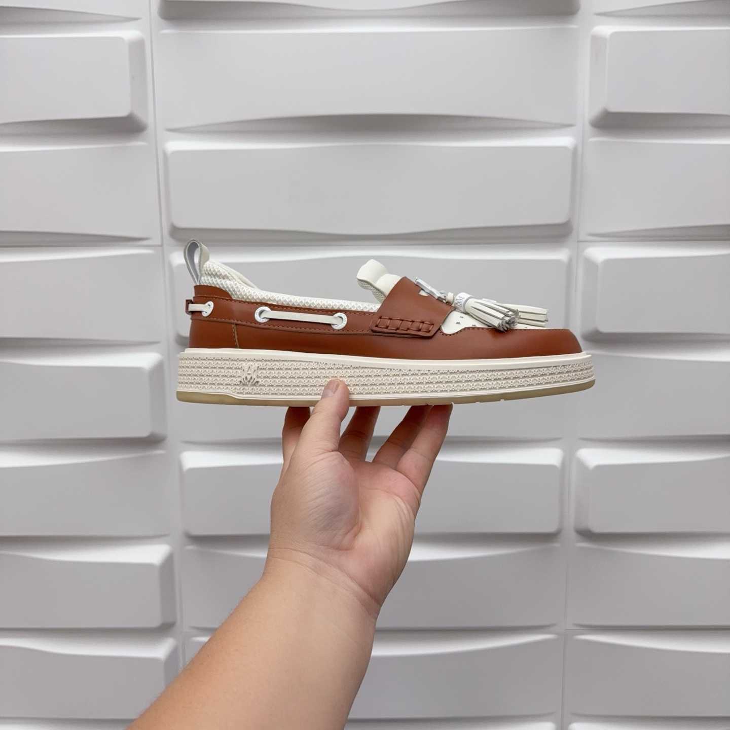 Amiri Men's Brown Loafers Leather - DesignerGu